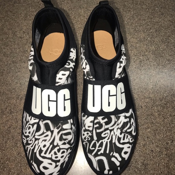 🆕UGG Neutra Sneaker Graffiti POP, Black/White - Picture 3 of 6